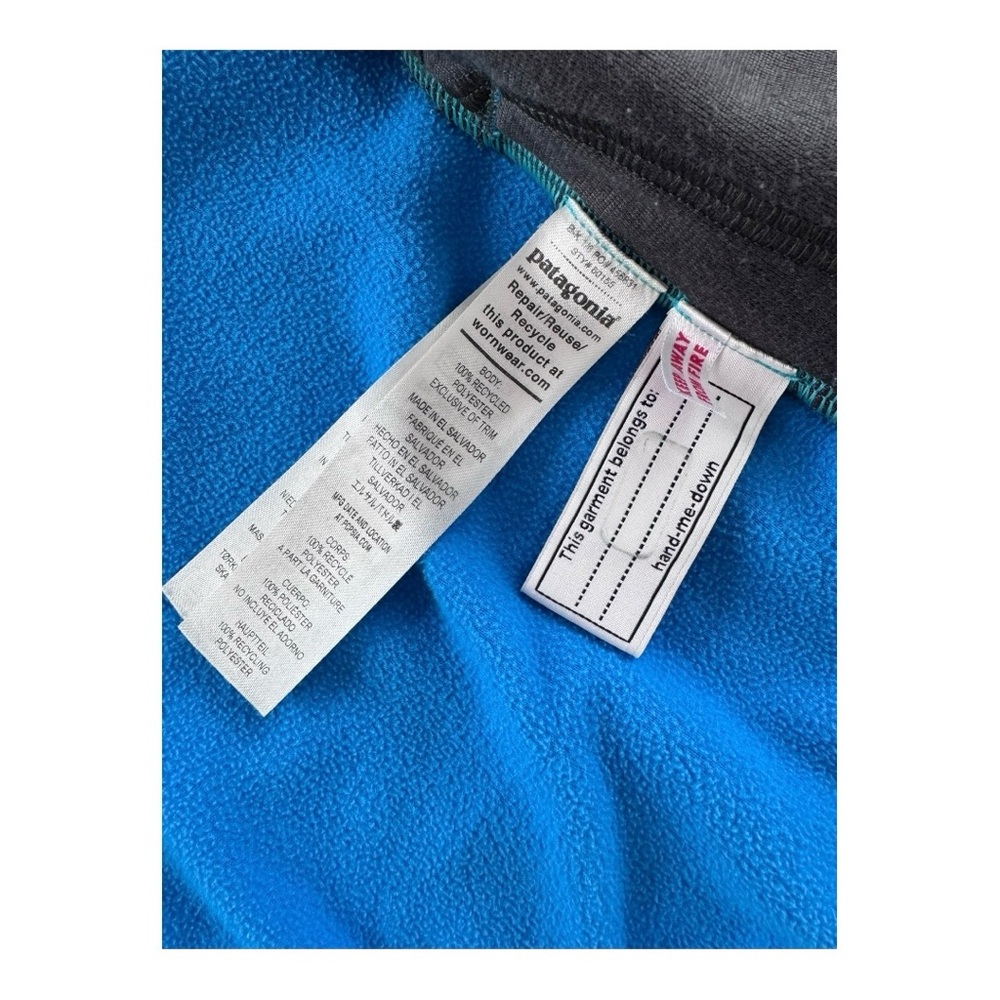 Toddler Patagonia Micro D Snap-T Blue Fleece Jacket - Picture 4 of 5